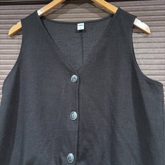 Old Navy Women's Cropped Tie-Hem Textured-Knit Sleeveless Top SZ: L - Picture 3 of 10